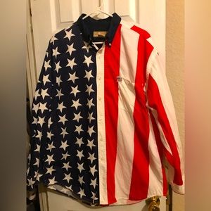 American Flag Button Down